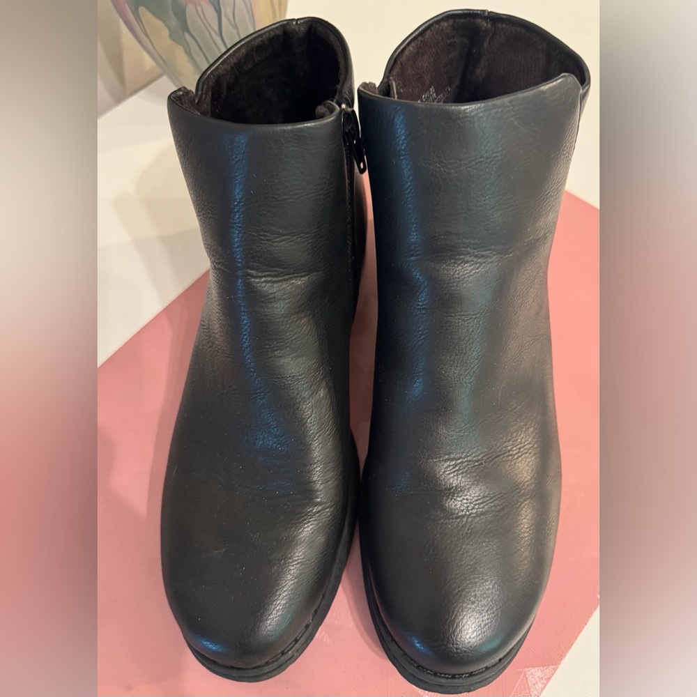 Black Vegan Women's Ankle Boots - Size 10